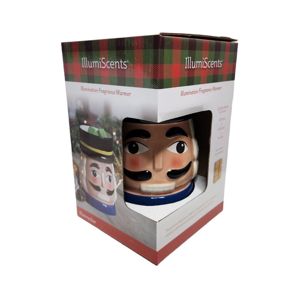 Illumiscents Electric Hot Plate Wax Warmer White Nutcracker Holiday Christmas